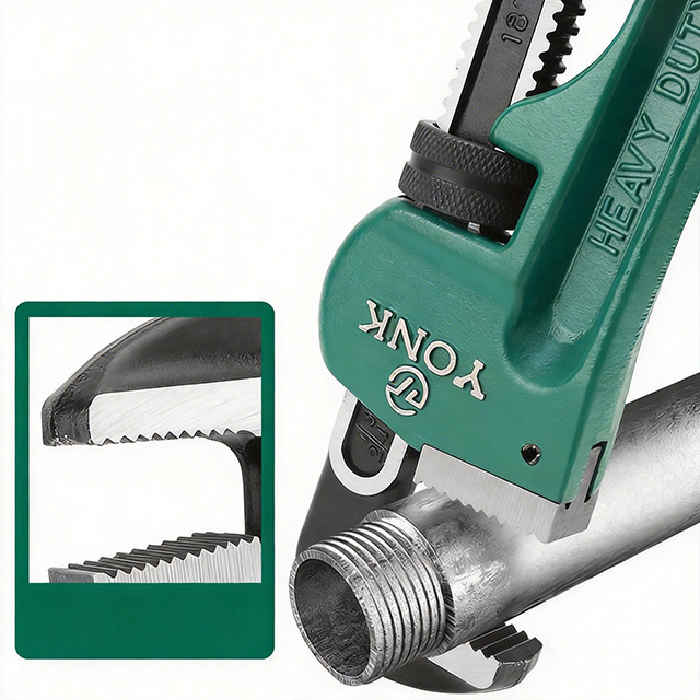 Heavy-Duty Pipe Wrench, CR-V Steel Adjustable Stillson Wrench