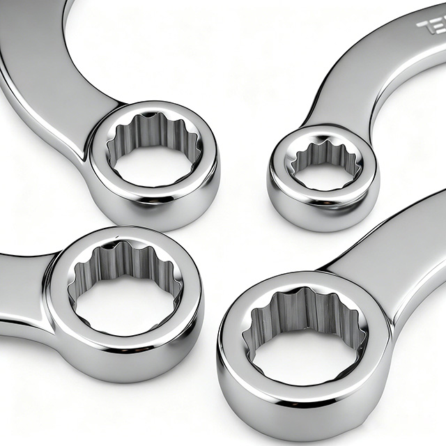 Double Box End & Open End Wrenches, CR-V Steel Straight/S-Shaped/U-Type