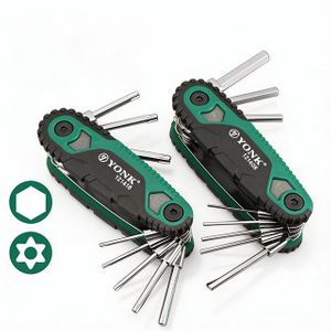 Folding Hex Key & Torx Wrench Set, CR-V Steel Portable Allen Key Set for Repair