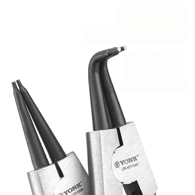 Circlip Pliers Set, CR-V Steel Internal & External Snap Ring Pliers with Straight/Bent Tips