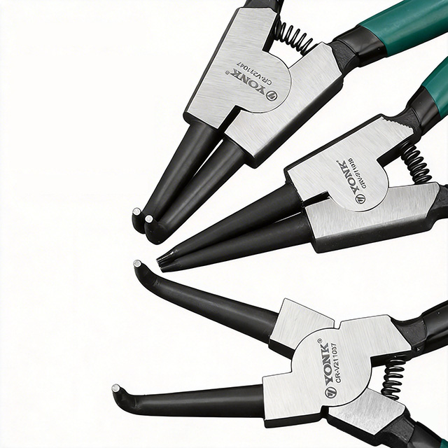 Circlip Pliers Set, CR-V Steel Internal & External Snap Ring Pliers with Straight/Bent Tips