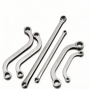 Double Box End & Open End Wrenches, CR-V Steel Straight/S-Shaped/U-Type