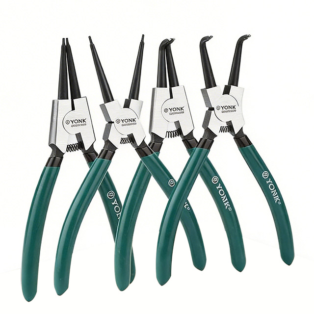 Circlip Pliers Set, CR-V Steel Internal & External Snap Ring Pliers with Straight/Bent Tips