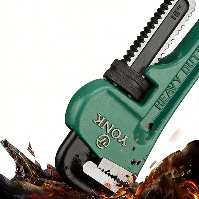 Heavy-Duty Pipe Wrench, CR-V Steel Adjustable Stillson Wrench