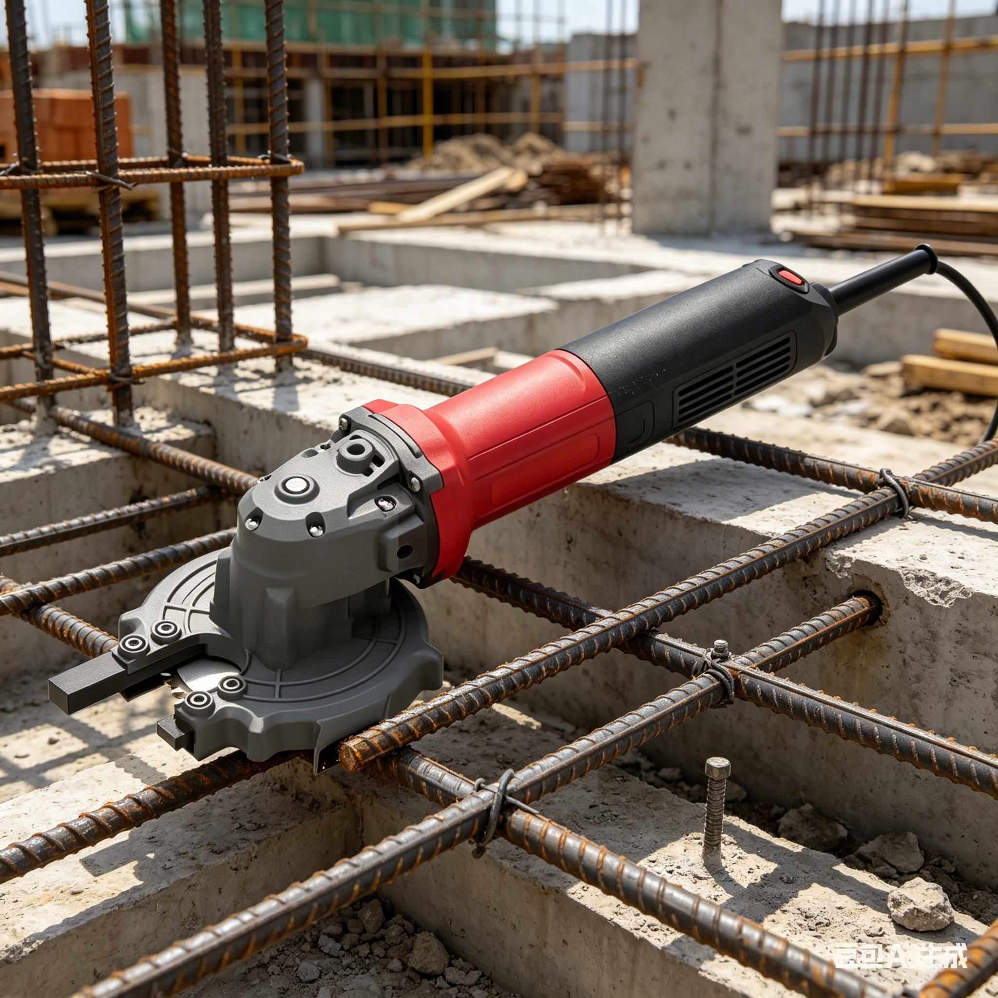 <span style="color:#d35400;">Construction Site Rebar Cutting</span>