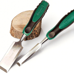 Wood Chisel Tools, Cr-V Chrome Vanadium Steel Woodworking Chisels with Non-Slip Handle for Carving & Trimming