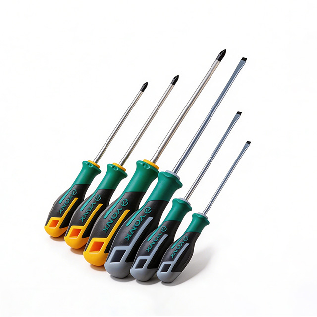 S2 Alloy Steel Phillips & Slotted Screwdrivers with Magnetic Tip, Ergonomic Handle