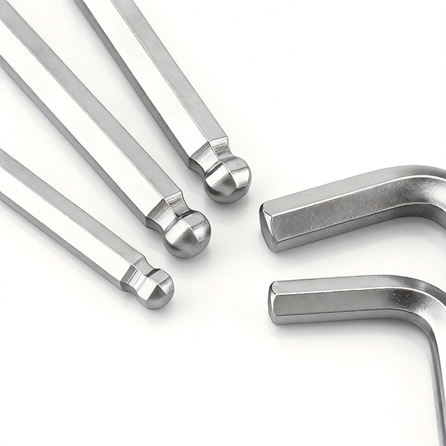 Long Arm Ball End Hex Key Wrench Set, S2 Alloy Steel Allen Keys with L-Shaped Handle, Multi-Size for Bike Furniture Repair