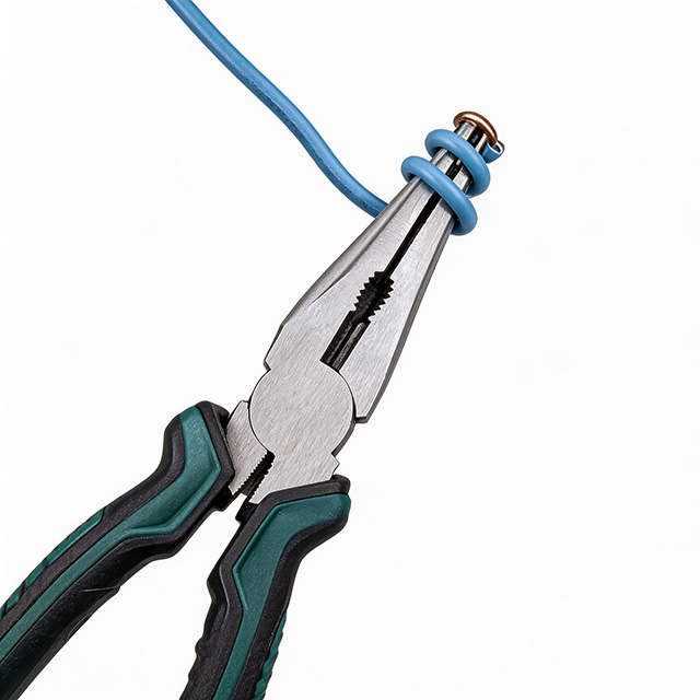 CR-V Steel Combination, Long Nose & Diagonal Cutting Pliers with Non-Slip Handles
