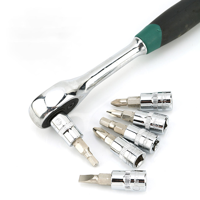 Ratchet Socket Wrench Set CR-V Steel Mirror Polished Sockets