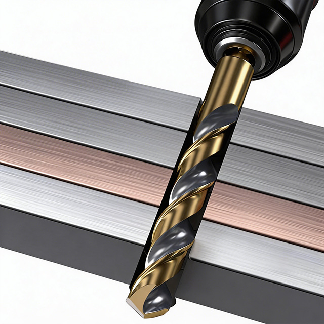 25Pcs HSS Twist Drill Bit Set, High Speed Steel Titanium Coated Drill Bits for Metal, Wood, Plastic