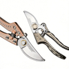 Professional Bypass Pruners, Manganese Steel Blade Garden Shears with Aluminum Handle for Cutting Branches & Stems