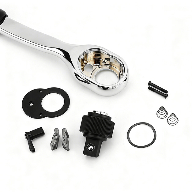 Drive Ratchet Wrench, CR‑V Steel Quick‑Release Reversible Socket Handle