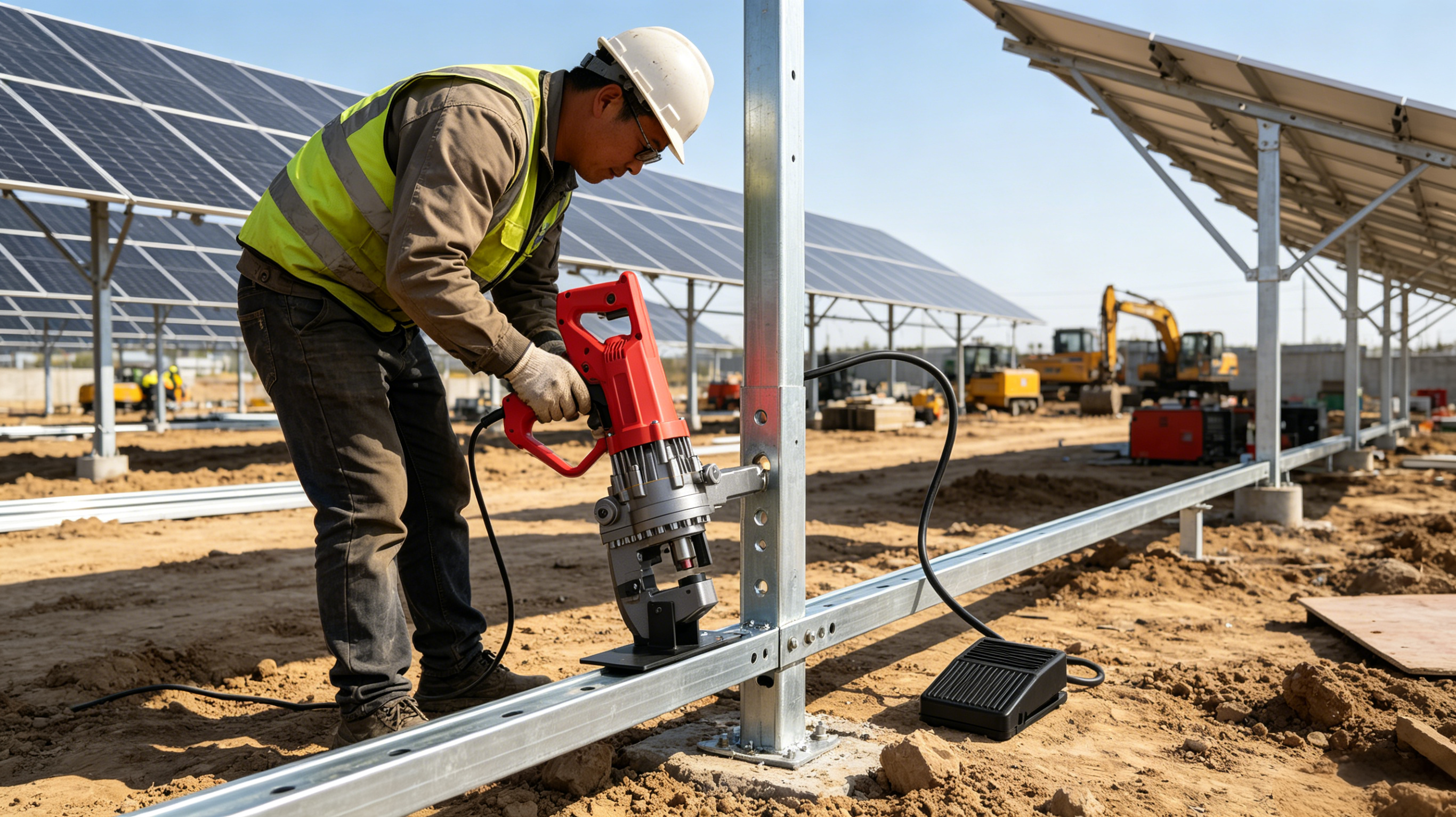 <strong><span style="color:#e67e22;">2. New Energy PV Bracket Fabrication</span></strong>
