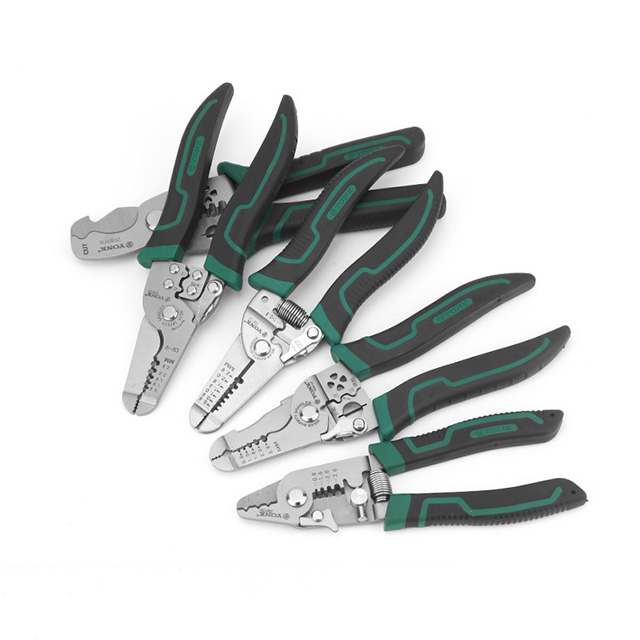 CR‑V Steel Stripping, Cutting & Crimping Tools with Non‑Slip Handles