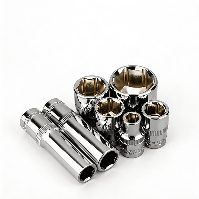 CR‑V Steel Hex Socket Set, Standard & Deep Drive Sockets