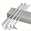 Long Arm Ball End Hex Key Wrench Set, S2 Alloy Steel Allen Keys with L-Shaped Handle, Multi-Size for Bike Furniture Repair