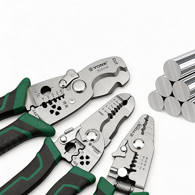 CR‑V Steel Stripping, Cutting & Crimping Tools with Non‑Slip Handles