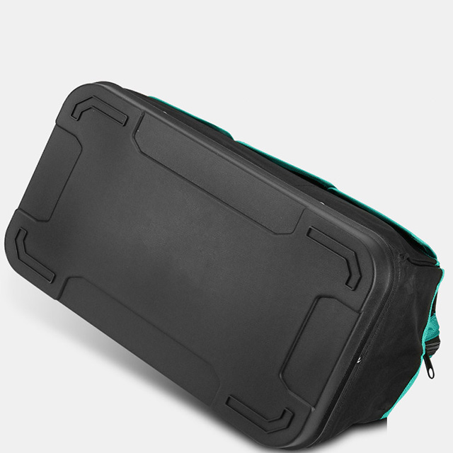 Heavy Duty Tool Bag,Oxford Cloth Tool Tote with Hard Base, Multi-Pocket Tool Organizer for Electricians, Carpenters
