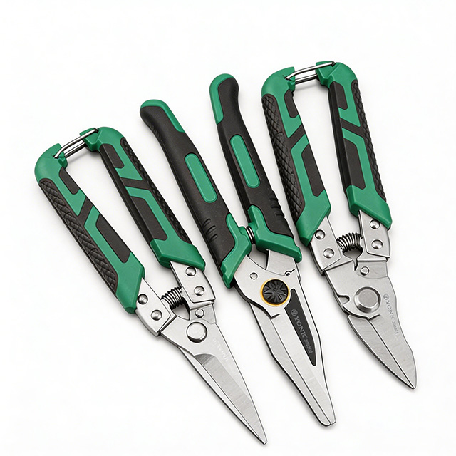 Heavy-Duty Tin Snips, Industrial Grade Metal Shears