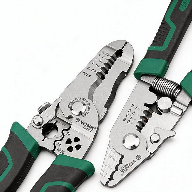 CR‑V Steel Stripping, Cutting & Crimping Tools with Non‑Slip Handles