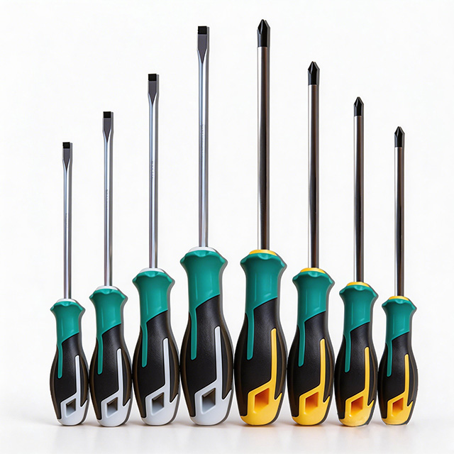S2 Alloy Steel Phillips & Slotted Screwdrivers with Magnetic Tip, Ergonomic Handle for Repair & Home Improvement