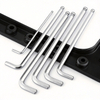 Long Arm Ball End Hex Key Wrench Set, S2 Alloy Steel Allen Keys with L-Shaped Handle, Multi-Size for Bike Furniture Repair