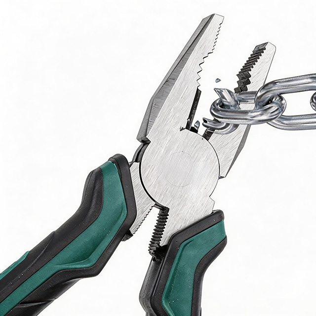 CR-V Steel Combination, Long Nose & Diagonal Cutting Pliers with Non-Slip Handles