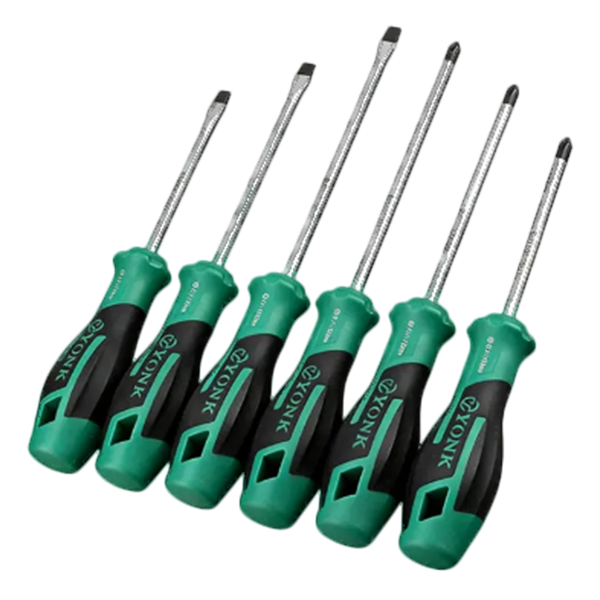 Screwdriver-Set,-CR‑V-Steel-Magnetic-Flat-&-Phillips-Head-Screwdrivers